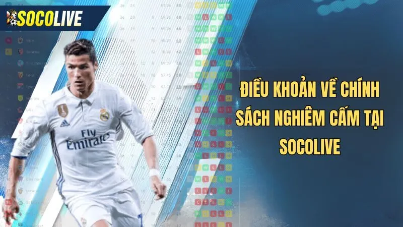 Điều khoản sử dụng về chính sách nghiêm cấm tại Socolive