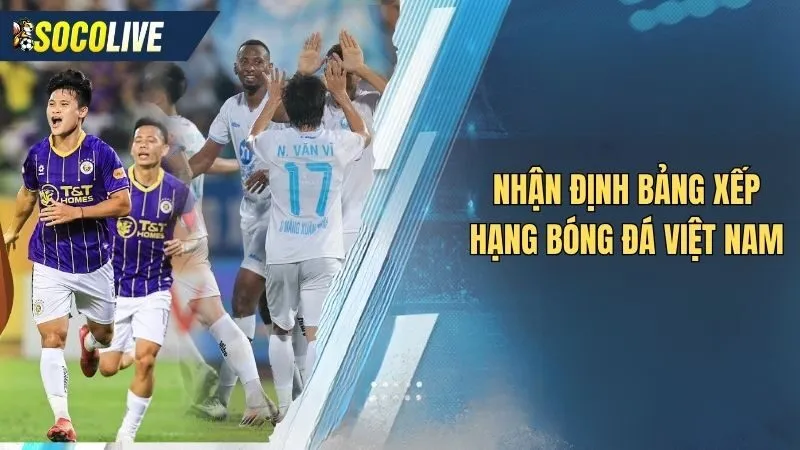 Bảng xếp hạng bóng đá Việt Nam mới nhất